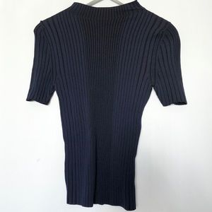 Zara high neck knit short sleeve top